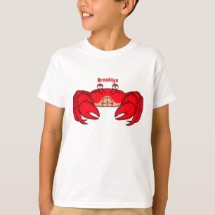 Camiseta Imagem do desenho animado de caranguejo vermelho-b