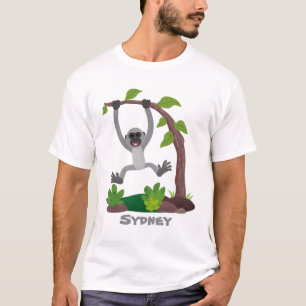 Camiseta Imagem do desenho animado em forma de fita, feliz 