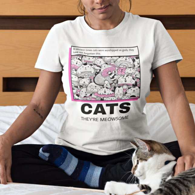 Camiseta Imagem do Estilo de Livro da Cotação de Gato Engra (Criador carregado)