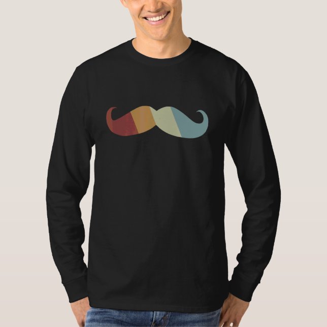 Camiseta Imagem do estilo retro do bigode (Frente)