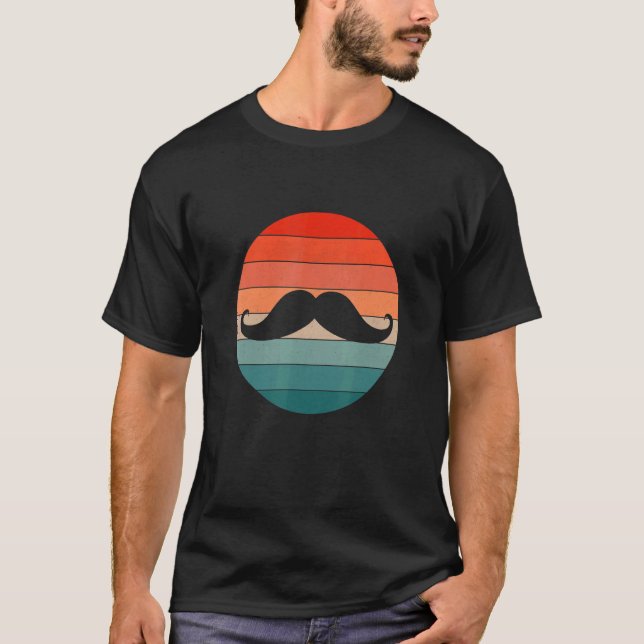 Camiseta Imagem do estilo retro do bigode (Frente)