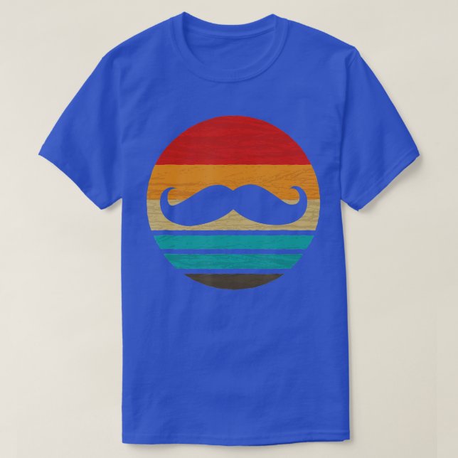 Camiseta Imagem do estilo retro do bigode (Frente do Design)