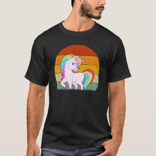 Camiseta Imagem do Estilo Retro Unicórn