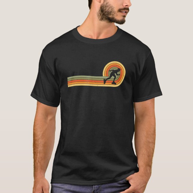Camiseta Imagem do estilo Rollerblading Retro 70s (Frente)