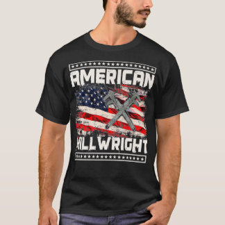 Camiseta Imagem Do Millwright Na Parte Traseira Do Premium 