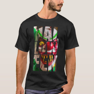 Camiseta Imagem do palhaço de texto entre interpolações