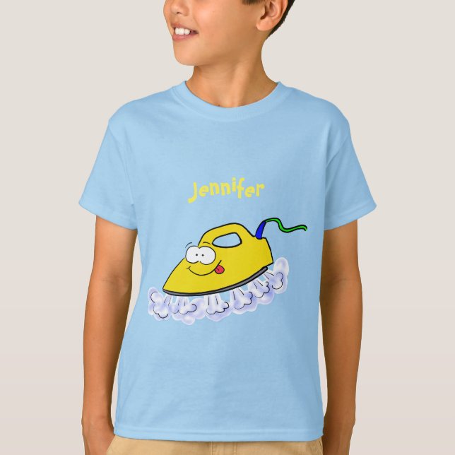 Camiseta Imagem engraçada da lavanderia de ferro (Frente)