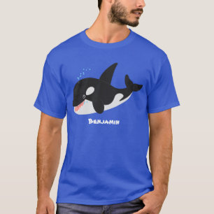 Camiseta Imagem engraçada de desenho animado de orca