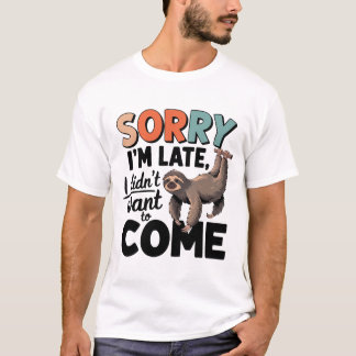 Camiseta Imagem Engraçada de Lama/Caracol para Humor Sarcás