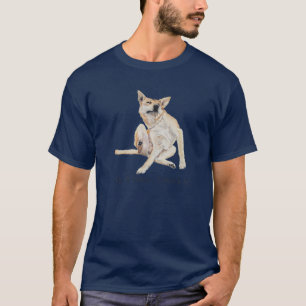 Camiseta imagem engraçada do cão gsd arranhando com o sloga