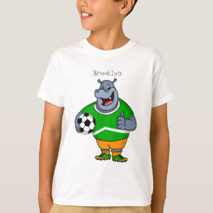 Camiseta Imagem engraçada do desenho animado do jogador de 