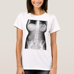 Camiseta Imagem fotográfica do Skeleton do Body Xray