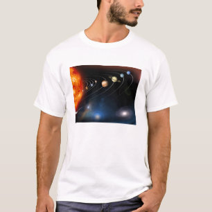 Camiseta Imagem gerada Digital de nosso sistema solar