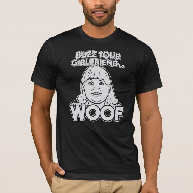 Camiseta Imagem Inicial Sozinha Buzz Seu Namorada Woof (Frente)