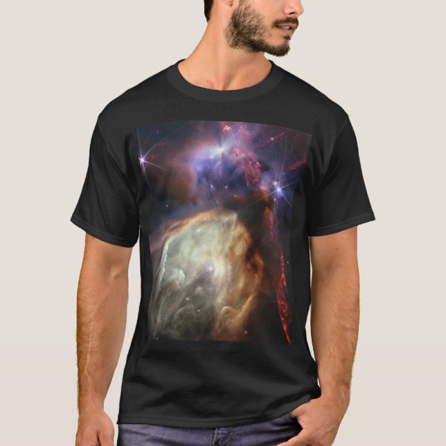 Camiseta Imagem JWST de estrelas Rho Ophiuchi (Frente)