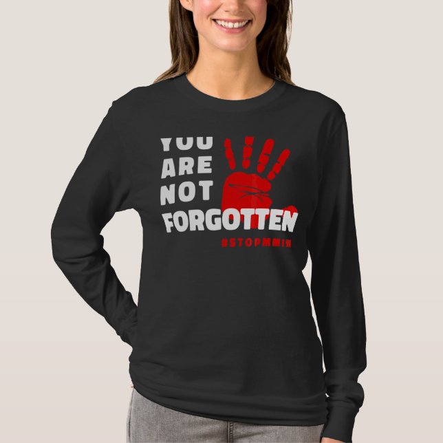 Camiseta Imagem Mmiw Para Mulheres Indígenas Assassinas Des (Frente)