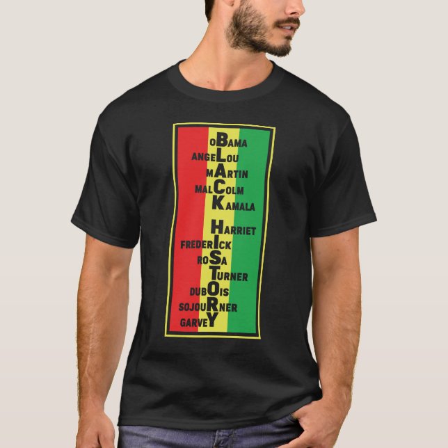 Camiseta Imagem negra líderes africanos de história (Frente)