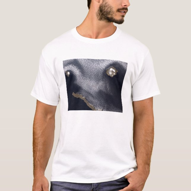 Camiseta Imagem por satélite da ilha Semisopochnoi (Frente)