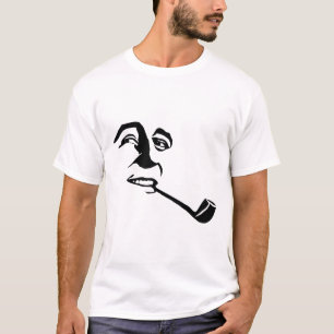 Camiseta Imagem retrô do desenho animado do tubo de fumagem