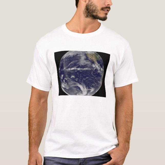 Camiseta Imagem satélite da Terra (Frente)