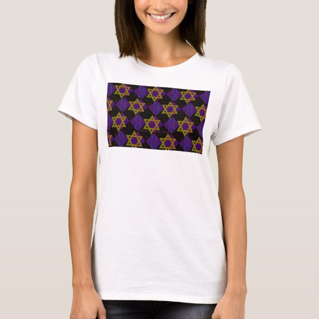 Camiseta Imagem temática de Hanukkah da SlipperyJoe's amare (Frente)
