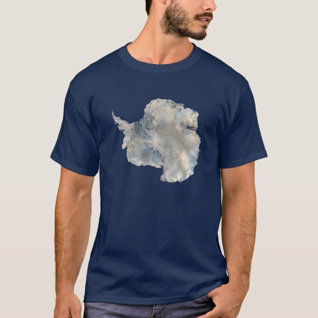Camiseta Imagem viagem de foto-ciência de satélite da Antár (Frente)