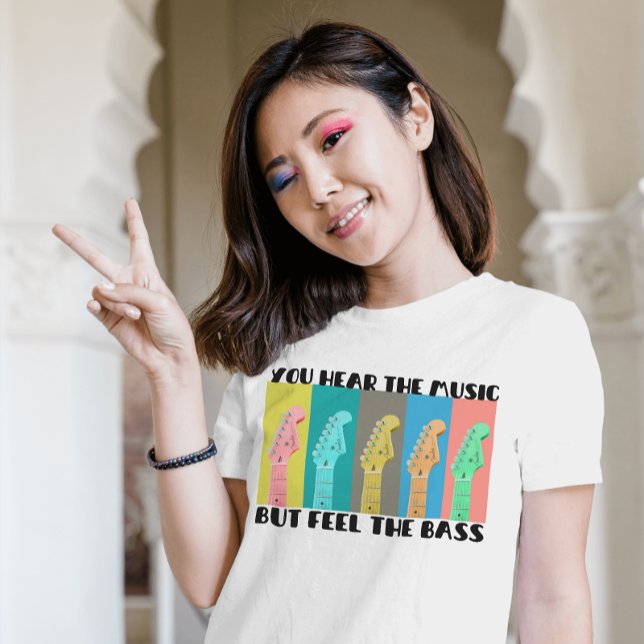 Camiseta Imagens de violão e música retrô dos anos 70 (Criador carregado)