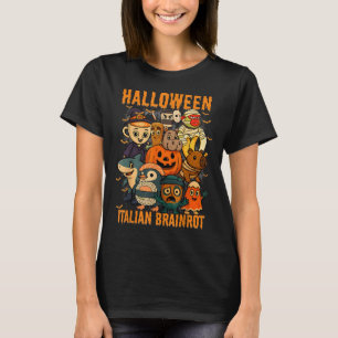 Camiseta Imagens do Brainrot Italiano Caracteres do Hallowe