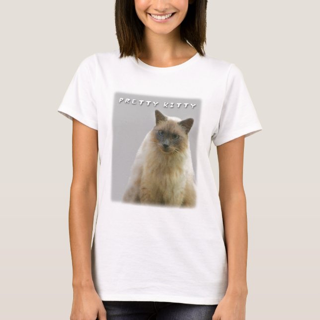 Camiseta Imagens dos gatos em t-shirt do gato das mulheres (Frente)