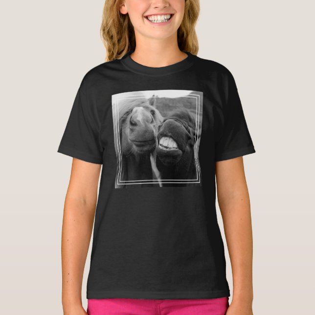 Camiseta Imagens Getty | Cavalos Sorridentes (Frente)