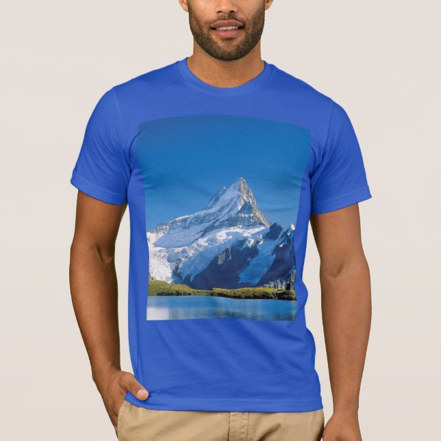 Camiseta Imagens suíças - lago glacial (Frente)