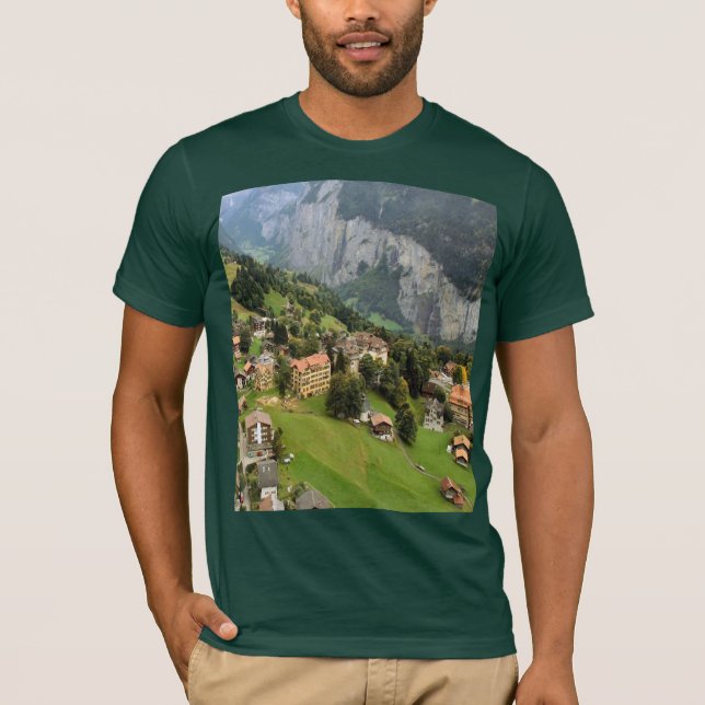 Camiseta Imagens suíças - Wengen de Mannlichen (Frente)