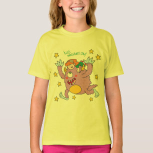 Camiseta Imaginação de Crianças Fofas – Monstro Roxo Divert