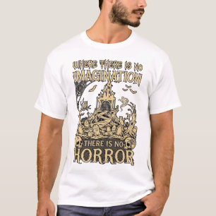 Camiseta Imaginação Horror Halloween Casa Assombrada Cemité