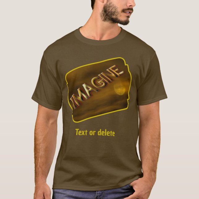 Camiseta Imagine Fantasia Lua Inspirador  (Frente)