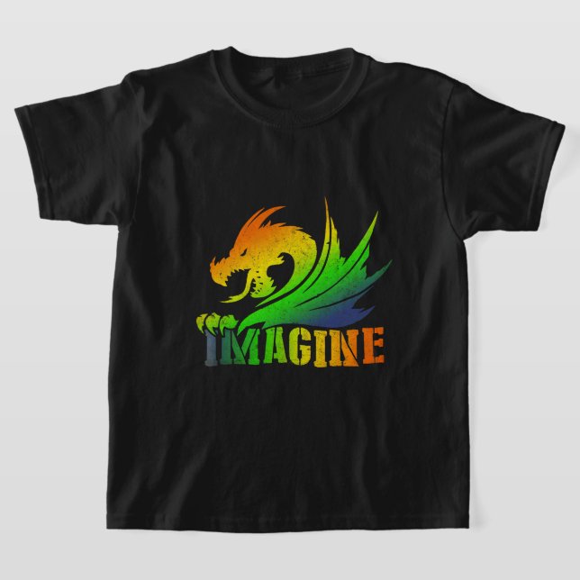 Camiseta IMAGINE Fantasy Dragon Style Excelente Para Presen (Postura )