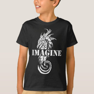Camiseta Imagine o estilo de tatuagem do Dragão Fantasy