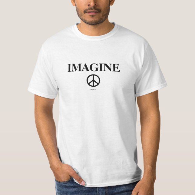 Camiseta Imagine o t-shirt da paz (Frente)