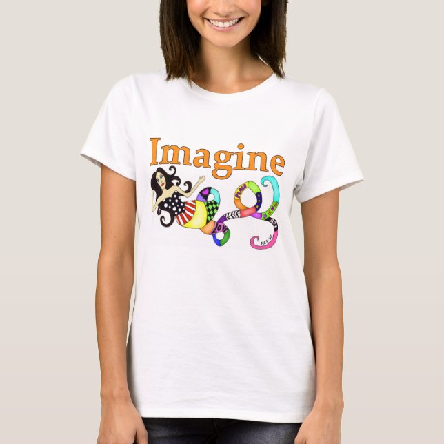 Camiseta Imagine o t-shirt da sereia (Frente)