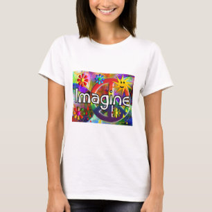 Camiseta "Imagine" presentes dos anos 70 de Psychadelic
