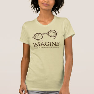 Camiseta Imaginem Eyeglass redondos