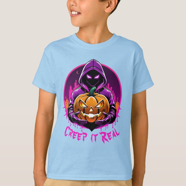 Camiseta Imaginem o Halloween Real, Horror (Frente)