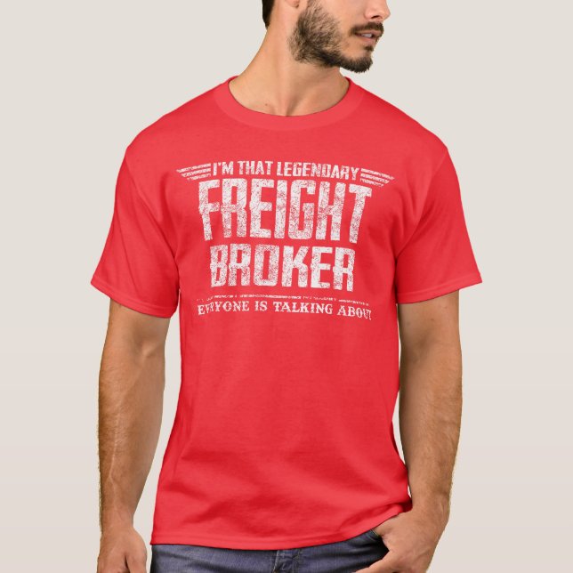 Camiseta Imhat Legendary Freight Broker retro (Frente)
