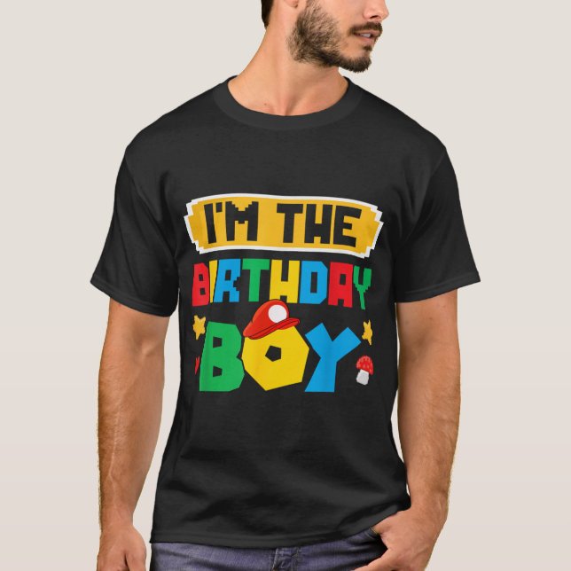 Camiseta Imhe Birthday Boy Game Gaming Family Matchings boy (Frente)