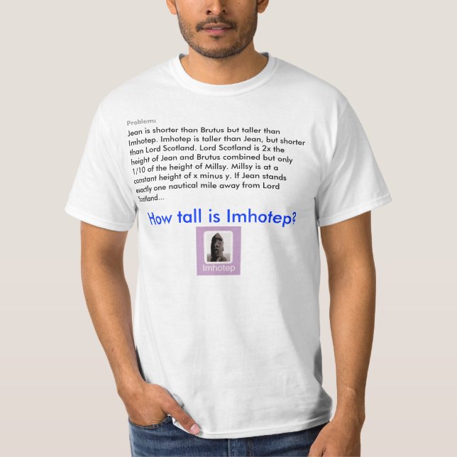 Camiseta Imhotep é invisível (Frente)