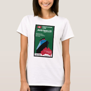 Camiseta Imigração Australiana - Arte Vintage