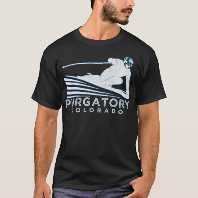Camiseta Imigração de CO da Imigração Purgatória de Esqui R (Frente)