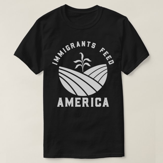 Camiseta Imigrantes alimentam a América (Frente do Design)