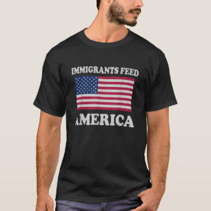 Camiseta Imigrantes alimentam a América, o presente patriót