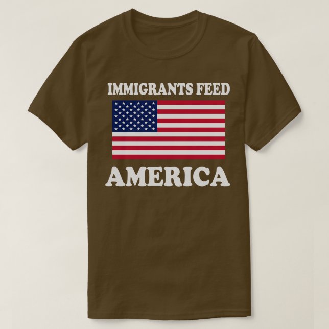 Camiseta Imigrantes alimentam os EUA (Frente do Design)